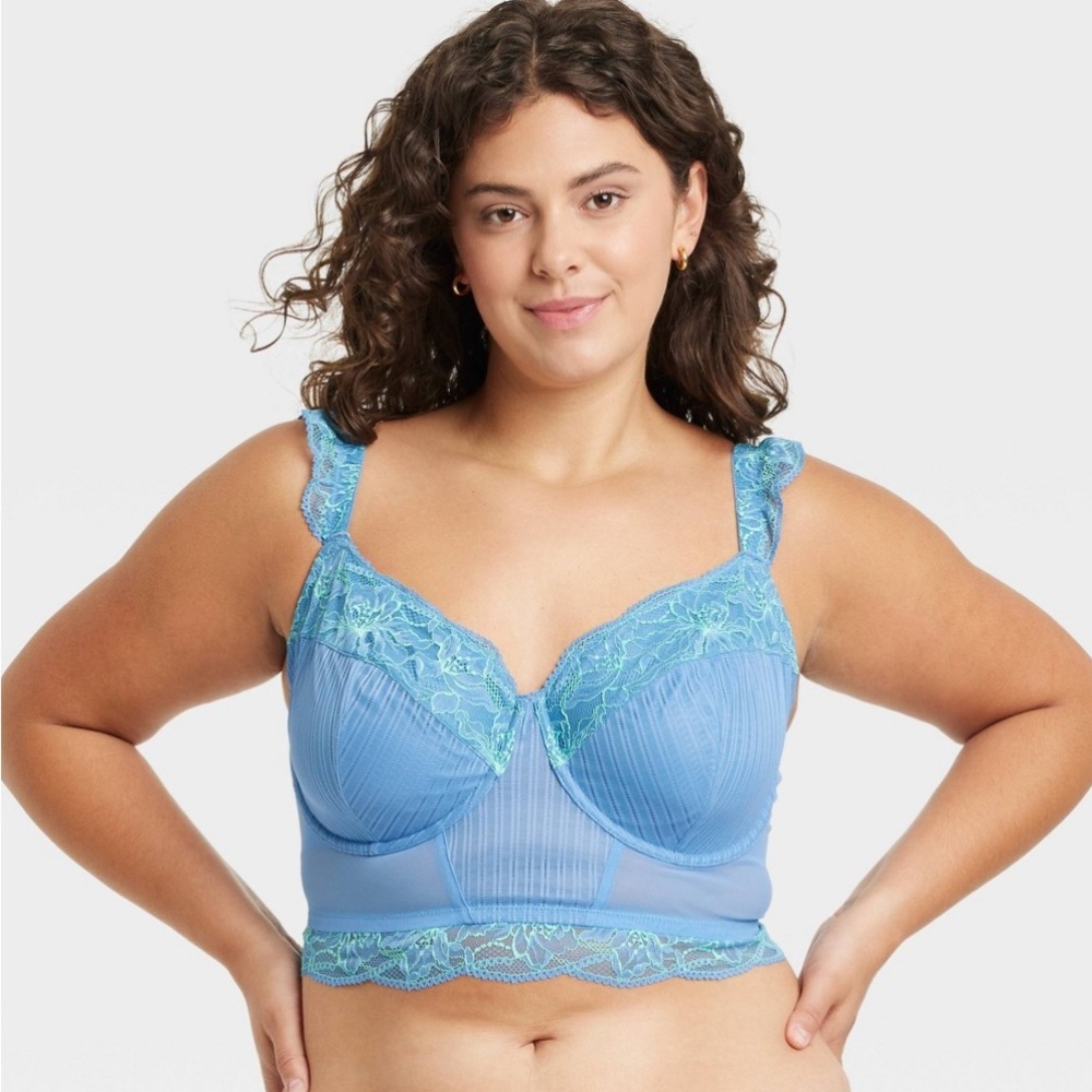 Auden Lace Trim Bralette + Panty Set, Size XXL - NWT
